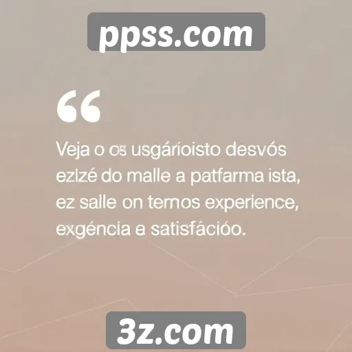 Feedback dos usuários sobre ppss.com